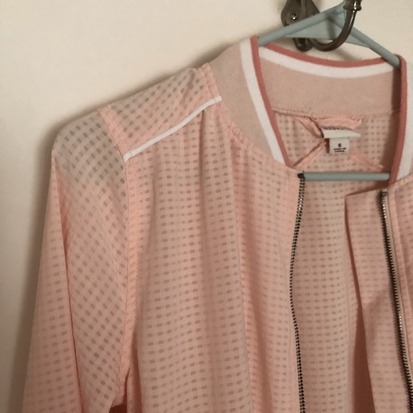 Merona Peach Track Jacket with Stripes - Picture 2 of 9